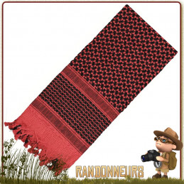 Shemagh Coton NOIR et ROUGE Rothco utilisation comme serviette de toilette en randonnée bushcraft