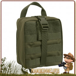 Pochette Tactique EDC Noire 101 Inc compatible molle pour kit survie