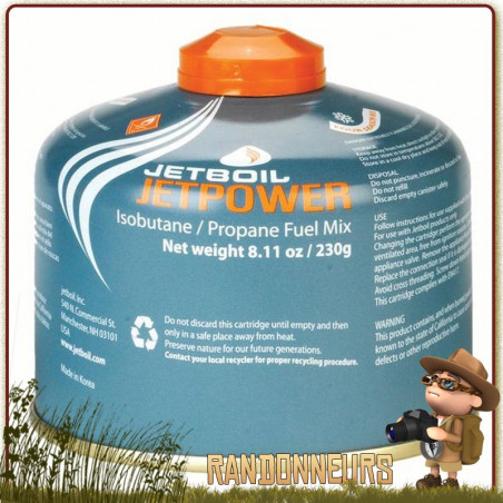 Cartouche de Gaz JETPOWER 230 g JETBOIL