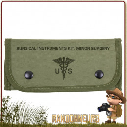 Kit de Chirurgie de première urgence Rothco  instruments médicaux en acier inoxydable pochette nylon compatible Molle