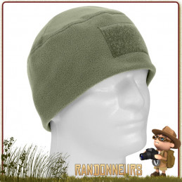 bonnet armée avec scratch micro polaire chaud pour militaire avec porte insigne scratch rothco france