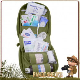 Pochette First Aid Tactique Molle Coyote Rothco création kit de survie bushcraft randonnée ou trousse de soins