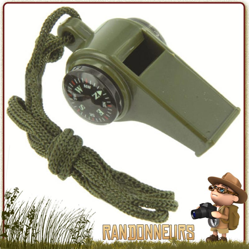 SOL - Boussole sifflet de survie puissant - Accessoires de survie