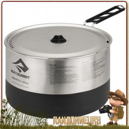 Casserole inox fluxtherm trekking inox Sigma Pot Fluxtherm 270 cl Sea To Summit de bivouac léger