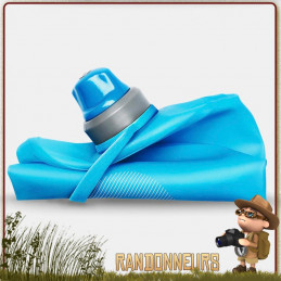 gourde plastique soupe et pliable stow 1 litre hydrapak. Une gourde pliable souple pour randonner léger et bushcraft survie