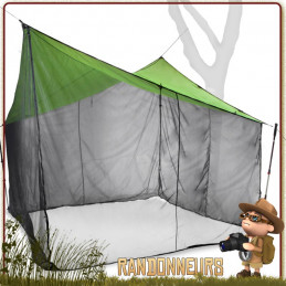 abri Tarp Bushcraft Bugout Screen Room Nemo, protégé de la pluie, du soleil et des moustiques en bivouac bushcraft jungle