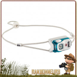 Lampe Frontale marche ultra légère PETZL Bindi Emeraude rechargeable de randonnée