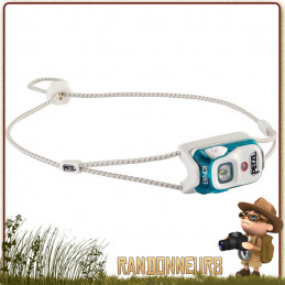 Lampe Frontale marche ultra légère PETZL Bindi Emeraude rechargeable de randonnée