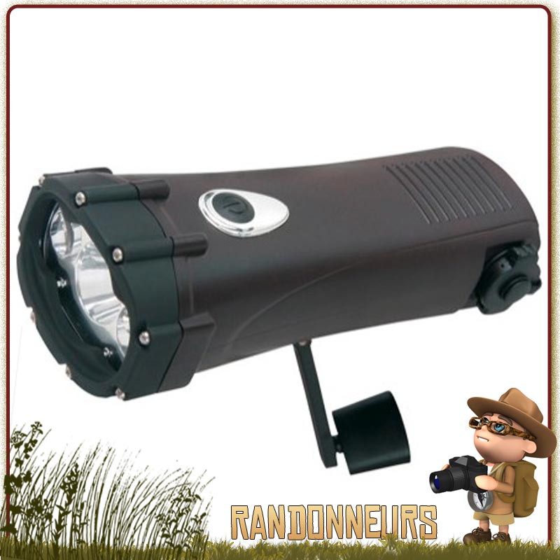 Lampe Torche Etanche Dynamo SHARK Power Plus ultra robuste de survie