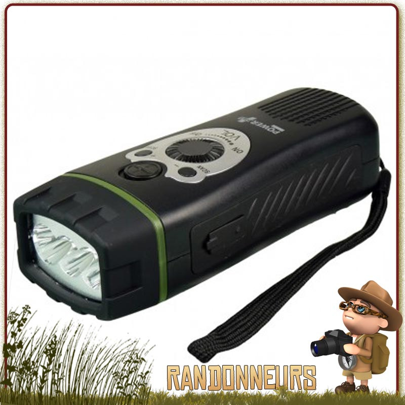 Lampe Torche Radio Portable WOLF Power Plus de survie survivaliste