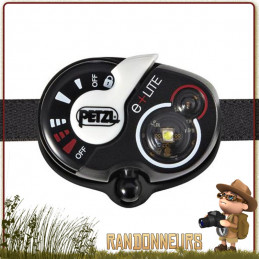 Mini Lampe Frontale Petzl Survie E-LITE ultra légère pour la randonnée minimaliste et le trekking