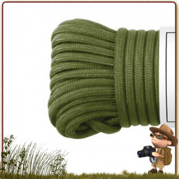 Paracorde survie Polyester 15 m Rothco Vert Olive pas cher