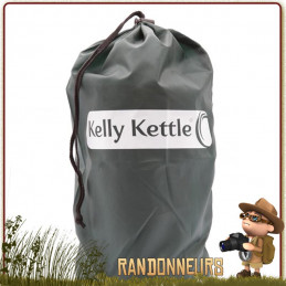 Bouilloire Réchaud Bois Bushcraft, BaseCamp Kettle Aluminium de 1.6 Litres KellyKettle pour bouillir de l'eau en bivouac