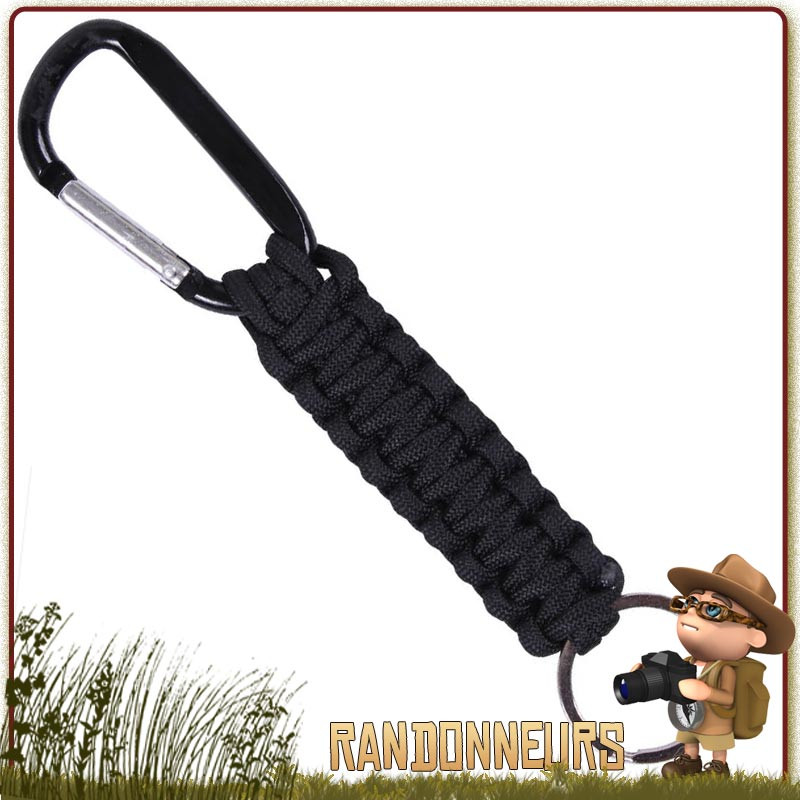 Porte Clé Paracorde avec Mousqueton Camo survie militaire Rothco