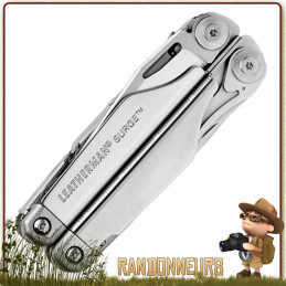 21 fonctions et 1 embout, l'outils pince SURGE Leatherman tout acier inox, ultra robuste de survie