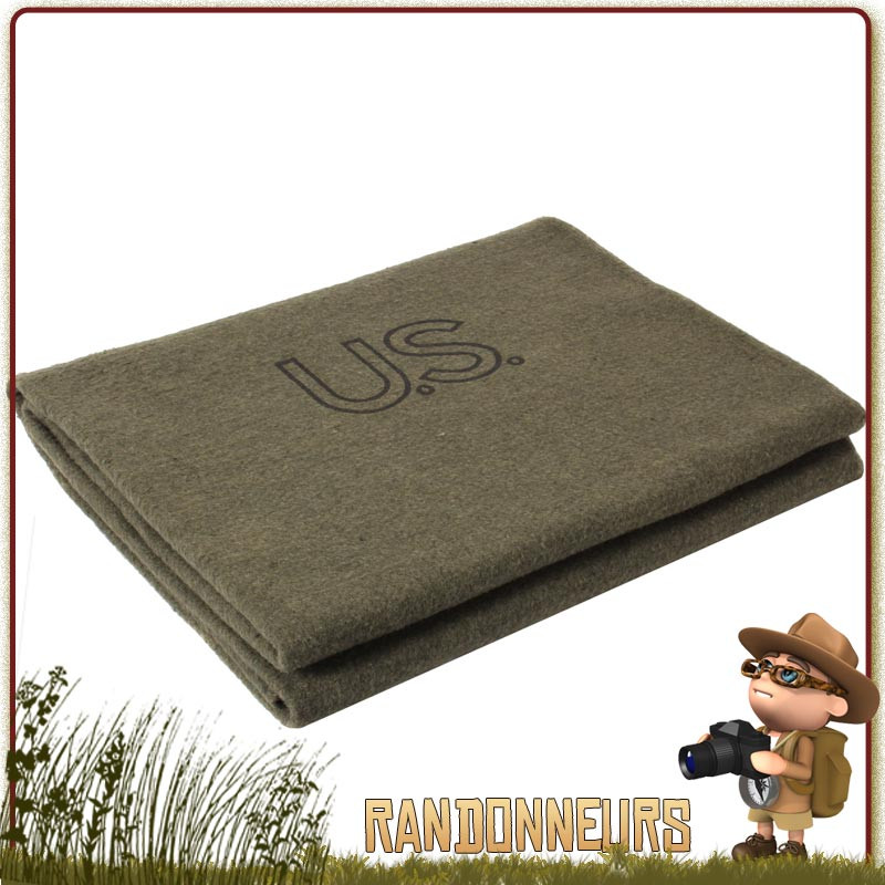 Couverture Pure Laine US Army Rothco légère et chaude pour bivouac camp bushcraft