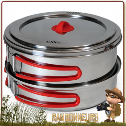 Set Popote Familiale Inox Coghlans de camping bivouac bushcraft