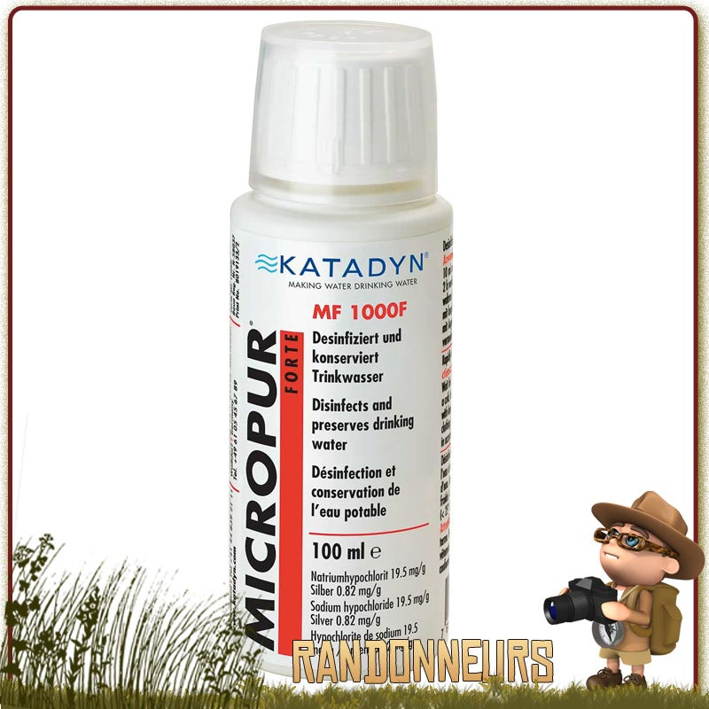 MICROPUR Forte Liquide MF 1000F Katadyn désinfactant chlore ions argent