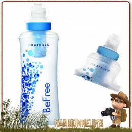 Gourde Filtrante BEFREE 60 cl Katadyn ultra légère souple pour filtrer eau potable en randonnée