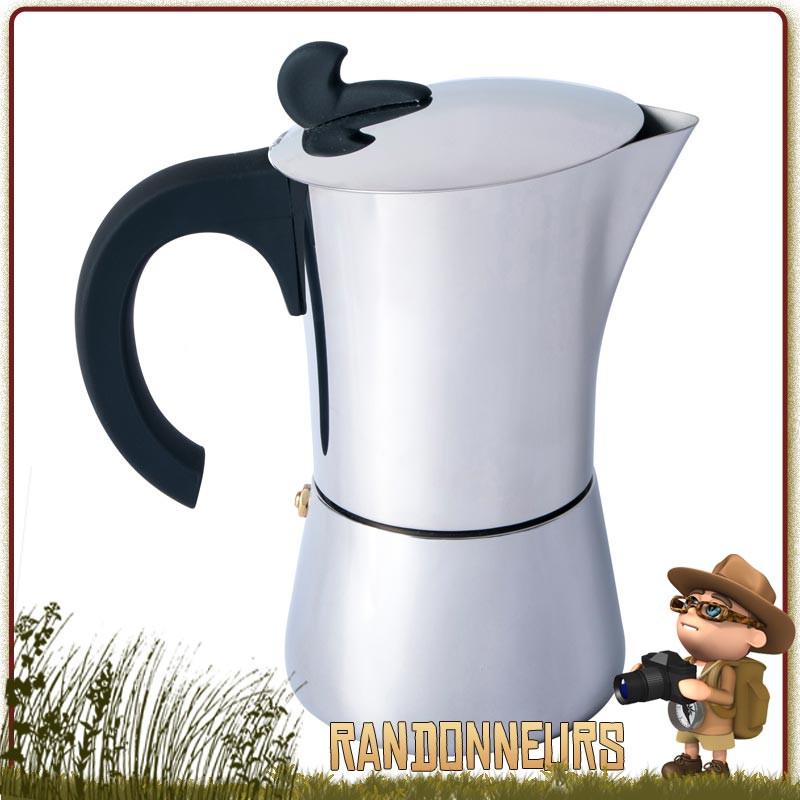 Cafetière expresso Italienne Inox 2 Tasses Basic Nature bivouac bushcraft