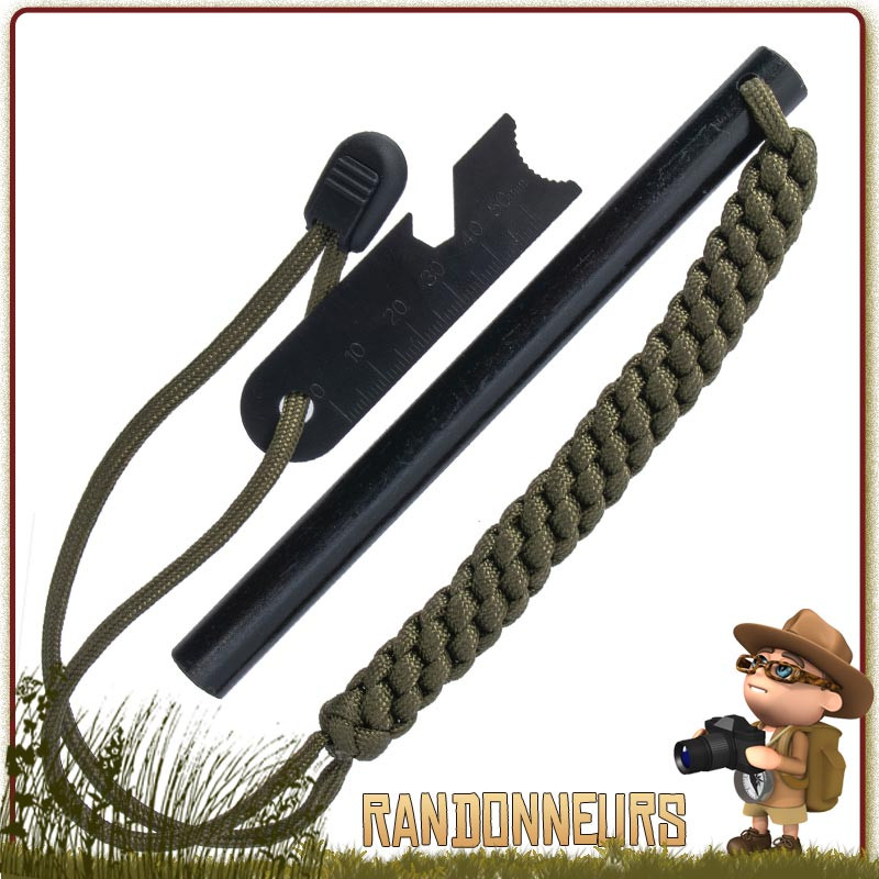 Pierre Allume Feu avec Sifflet Gerber kit de survie complet bushcraft