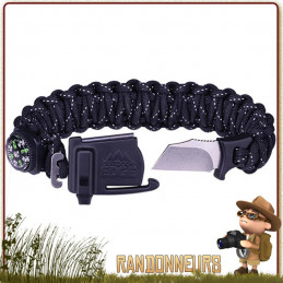 Bracelet Paracorde de Survie ParaSpark Outdoor Edge, kit de survie complet pour randonneur