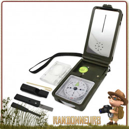 Kit de Survie Militaire Complet avec Filtre à eau Lampe Couteau Couverture  Sifflet Camping Chasse - Kits de survie (9792460)