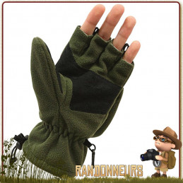 mitaines polaire sortie chasse randonnee bushcraft avec capuche