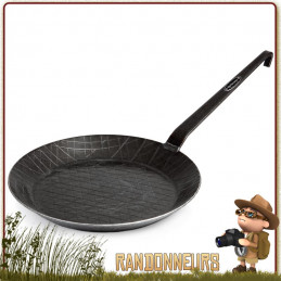 Poele acier 32 cm Petromax compatible feu de bois pour cuisson camp bushcraft nature