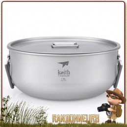 Casserole Titane 180 cl Keith ultra légère pour randonner