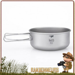 Popote Titane Trois Pieces avec poele Keith trek minimaliste