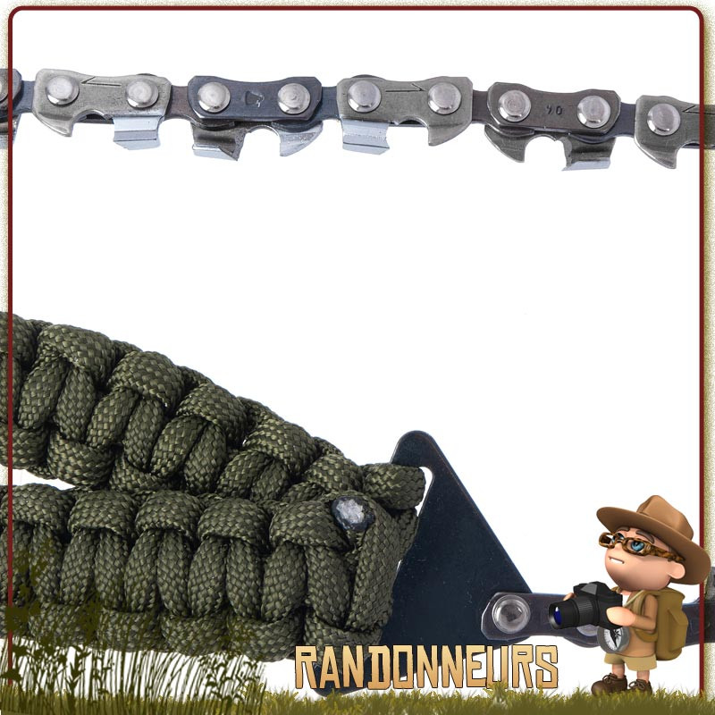 Scie à Chaîne Pliante MFH Avec Poignées - Outdoor, Camping, Survie, Militaire