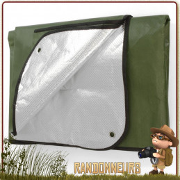 BESTHUNTINER Couverture de survie robuste – Bâche isotherme  multifonctionnelle – 213 cm x 150 cm imperméable pour camping, randonnée,  bâche de survie