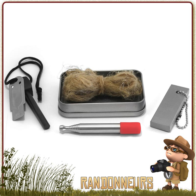 Lot 4 Boites Allumettes Imperméables CAO allume feu bushcraft survie