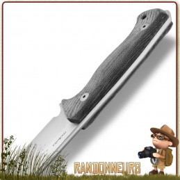 Poignard LIONSTEEL T6 Micarta Noir meilleur poignard batonnage bushcraft survie tactique