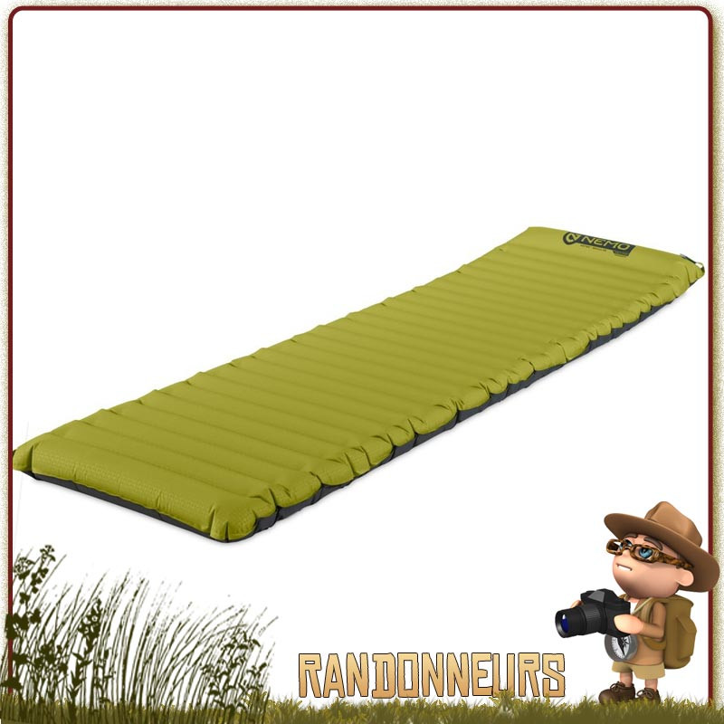 Matelas gonflable ASTRO Insulated Nemo long wide isolation fibres primaloft 3 saisons ultra léger de bivouac