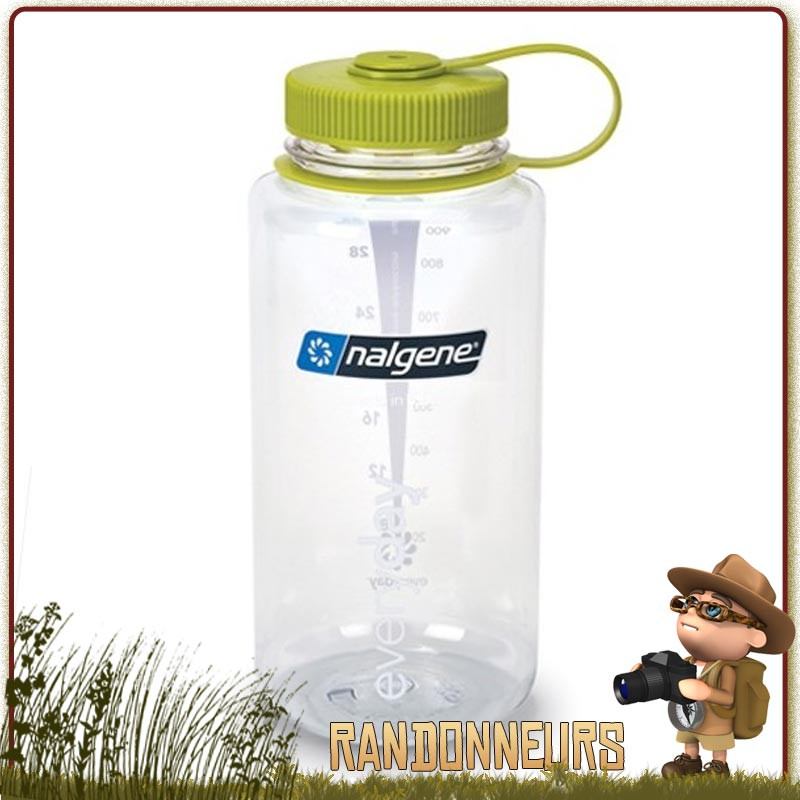 Set Gourde Nalgene Inox STANDARD avec Quart acier inox 60 cl bushcraft