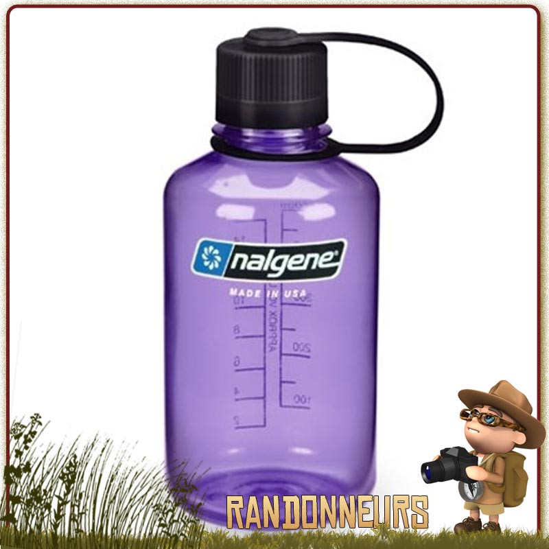 Set Gourde Nalgene Inox STANDARD avec Quart acier inox 60 cl bushcraft