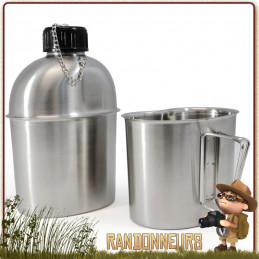 Gourde Trailbottle acier Inox Primus 1L noire de randonnée bushcraft