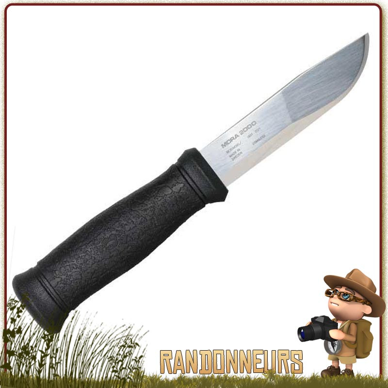 Couteau MORA 2000 Noir Edition Limitée lame inox robuste pour le bushcraft survie