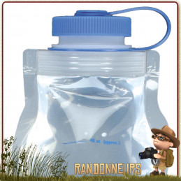 Gourde Souple Nalgene Cantene Pliable 1 Litre sans BPA, ultra légère, adaptée à la randonnée ultra light