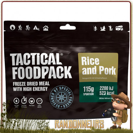 Porc Sauce Tomate et Riz Tactical Foodpack