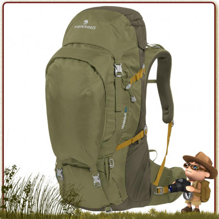 Sac à Dos Randonnée 60L Imperméable - Polyester Résistant - Dimensions 68x32x24 Cm - Parfait Trekking & Voyage