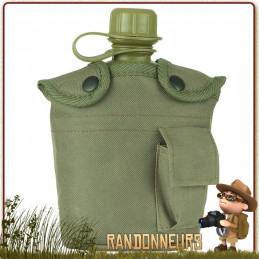 Set Gourde Nalgene Inox STANDARD avec Quart acier inox 60 cl bushcraft