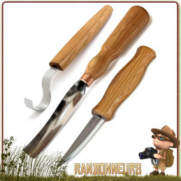 Kit Complet Outils à Sculpter S14 Beavercraft manche chêne