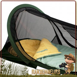 tente pop up abri moustiquaire dôme travelsafe une personne pour lit de camp ou bivouac survie jungle militaire