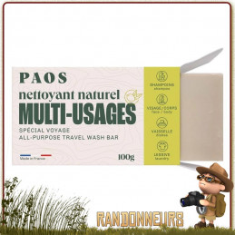 Savon multi usages Naturel PAOS shampoing visage corps vaisselle et linge