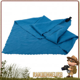 Mini Serviette Microfibres ultra légère 40x40 Basic Nature Small Bleue pour randonner