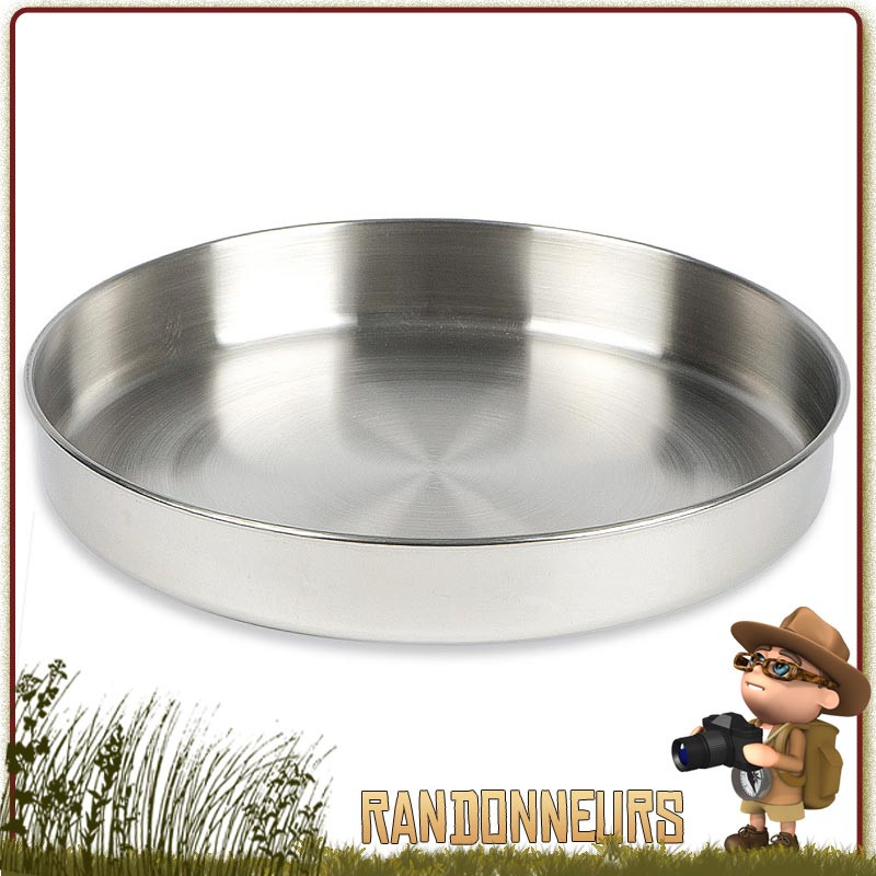 poêle casserole en inox robuste et pratique sera autant utile en tant que casserole, poêle, assiette bushcraft