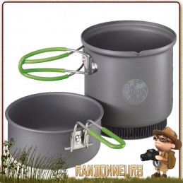 popote aluminium hard anodisé TERRA WEEK END HE d'Optimus Casserole de contenance 60 cl avec poignée repliable